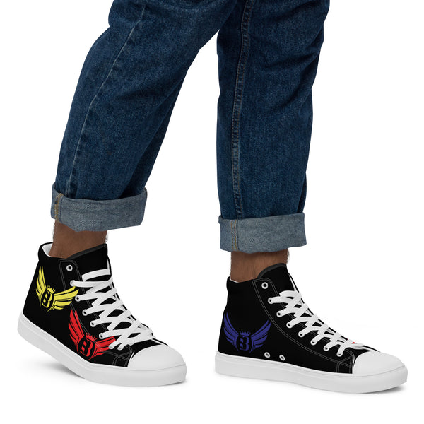 Men’s high top canvas shoes